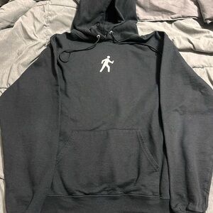 Champion Black Hoodie with White Graphic